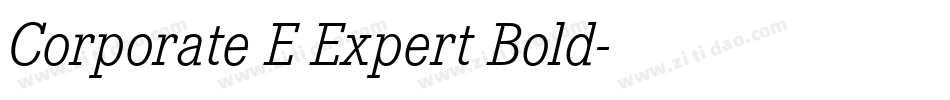 Corporate E Expert Bold字体转换